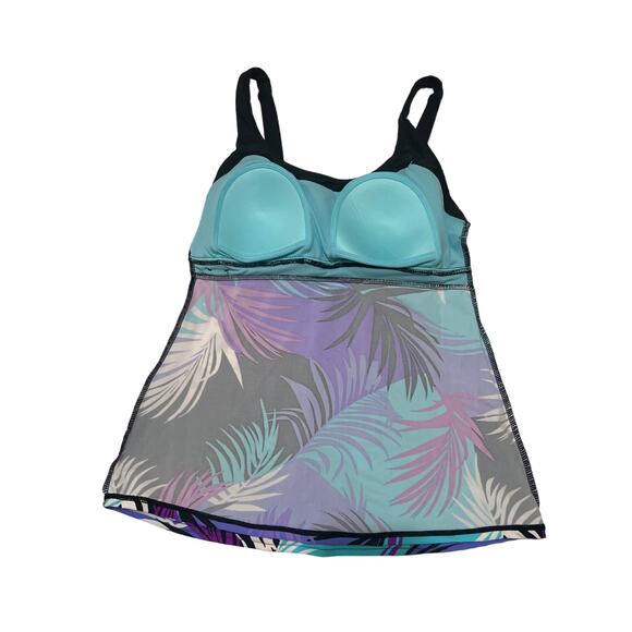 ZeroXposur Peasant Tankini Swimsuit Top in Iris NWT Size XXL - Picture 4 of 4